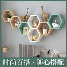 Wall Shelf Creative Hexagonal Honeycomb