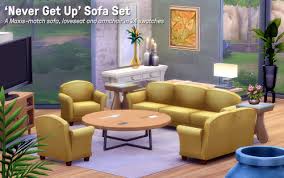 The sims 4 ts4 ts4 cc ts4 recolor maxis match ts4 furniture the . Sims Content That I Gone And Done Never Get Up Sofa Set A Maxis Match Sofa
