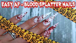 blood nails halloween nail tutorial