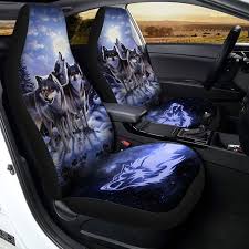 Snow Wolf Car Seat Covers Custom Car