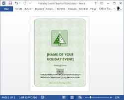 Free Holiday Flyer Template For Word