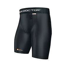 Shock Doctor Mens Compression Short With Cup Pocket Small Black