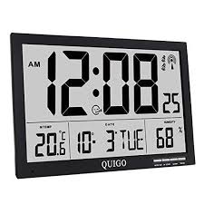 Quigo Large Digital Wall Clock Alarm