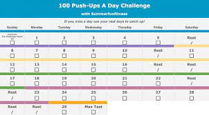 100 push ups a day for 30 days