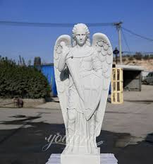 saint michael outdoor marble statues