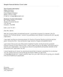 Example Cover Letter Finance Sample Cover Letters Finance Cover