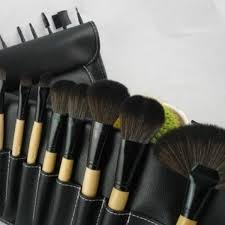 smart set of 24 makeup brushes black