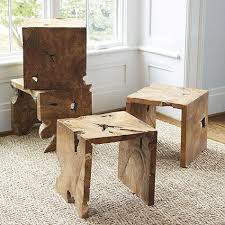 blake rustic wooden side table