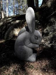 Rabbit Statue Concrete Garden Rabbits