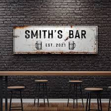 Sign Personalized Bar Wall Art