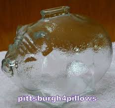 Anchor Hocking Large Piggy Bank Clear