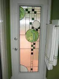 Stained Glass Bathroom Door