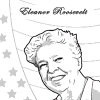 She married franklin delano roosevelt on march 17, 1905, and was the mother of six children. Eleanor Roosevelt Coloring Pages Surfnetkids