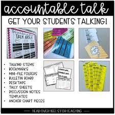 Accountable Talk Talking Stems Bookmarks Mini Folders Desktags Bb