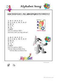 Alphabet songs typically recite the names of all letters of the alphabet of a . Alphabet Song English Esl Worksheets For Distance Learning And Physical Classrooms