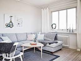 airy white and grey swedish apartment