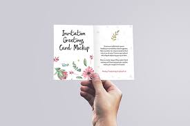 27 Invitation Greeting Card Postcard Mockups Free Premium