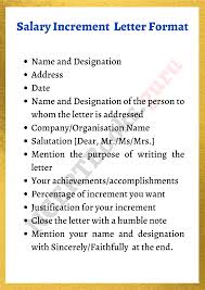 salary increment letter sles format