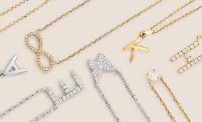 silver gold letter necklaces