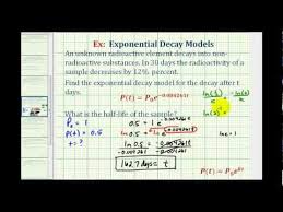Ex Exponential Decay Function Half
