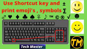 keyboard symbols shortcut keys