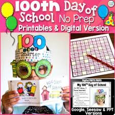 These 100th day of school crafts include 100th day crown, 100th day glasses, worksheets, snack, 100s day printables, school projects, and coloring pages. 100th Day Of School Worksheets Teaching Resources Tpt