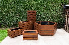 Modern Wooden Planter Outdoor Garden