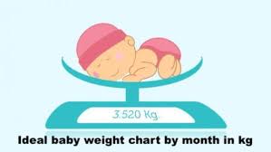 ideal baby weight chart by month in kg