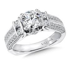 14k white gold diamond enement ring