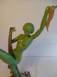 Goldscheider art deco figurine arabian dancer. Antiques Atlas Rare Art Deco Nude Scarf Dancer Signed Limousin