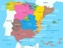 A collection of spain maps; A Quick Guide To The Different Regions Of Spain Seeking The Spanish Sun Spain Travel Blog Map Of Spain Spain Travel Spain