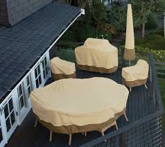 The minimum patio size to accommodate a 48 round table is 10 feet 6 inches. The Best Outdoor Furniture Covers To Protect Your Patio Set And Grill