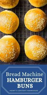 easy bread machine burger buns recipe
