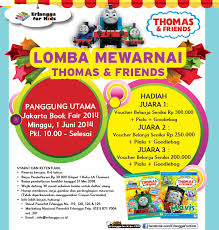 You search for 14 gambar latihan mewarnai thomas and friends untuk anak this image was rated 48 by bing for keyword mewarnai anak 2 tahun, you will find it result at bing.com. Erlangga For Kids On Twitter Lomba Mewarnai Thomas And Friends Di Jakarta Book Fair 2014 Info Http T Co Zktp5qcofe Http T Co Muuqlmflpq
