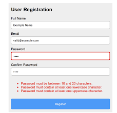 lab user registration and validation