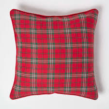 cotton edward tartan cushion cover
