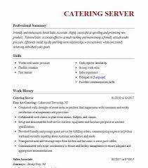 Catering Resume Blogue Me