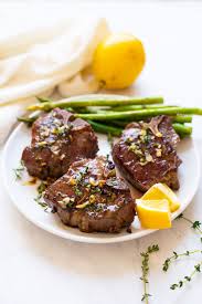 lamb loin chops with lemon and thyme