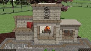 Diy Outdoor Block Fireplace Design With