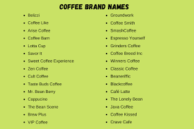 390 best coffee brand names ideas and