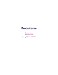Precalculus Notes Honours Precalculus