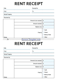 Rent Receipt Template For Word Rental Receipt Template Free Word