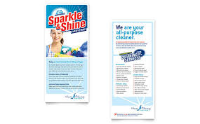 House Cleaning Housekeeping Rack Card Template Design