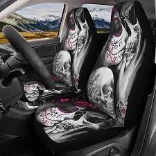 Sugar Skull Seat Cover Mat For Car Day
