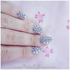 how to do full diamante nail art