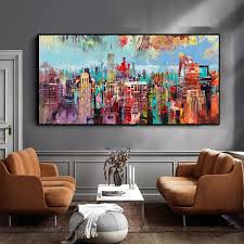 Abstract New York City Landscape Canvas
