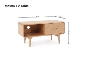 Malmo Oak Television Table With Storage