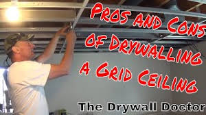 replace a drop ceiling with drywall
