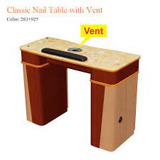 clic nail table with vent yellow