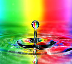 water drop colorful rainbow splash